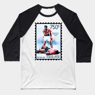 Muhammad Ali Postage Stamp Baseball T-Shirt